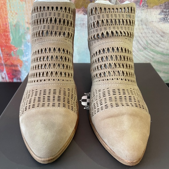 Vince Camuto Niranda Suede Perforated Bootie - Picture 4 of 8